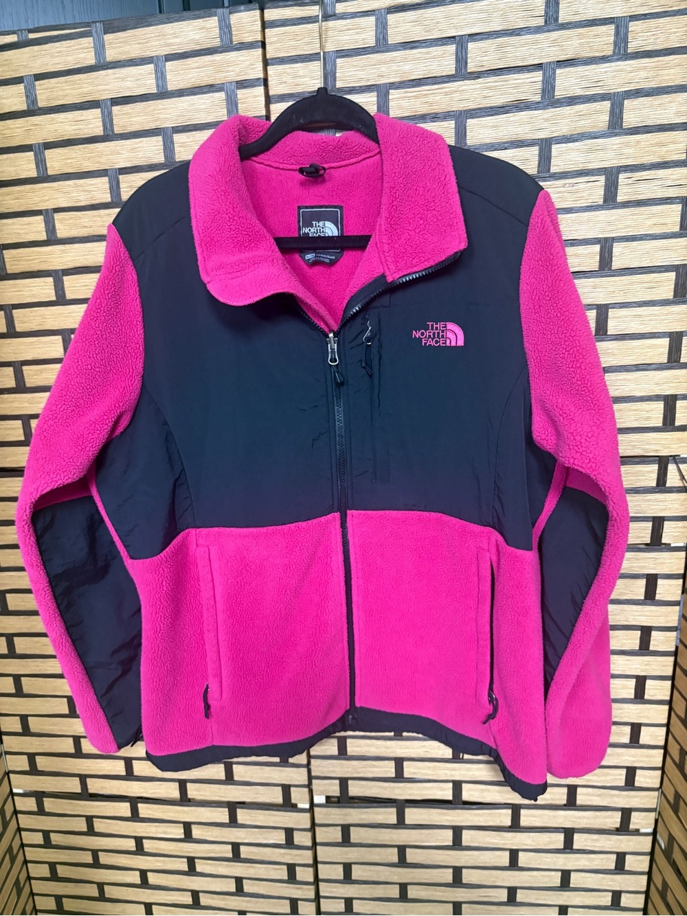 The north face pink polartec fleece jacket size xl